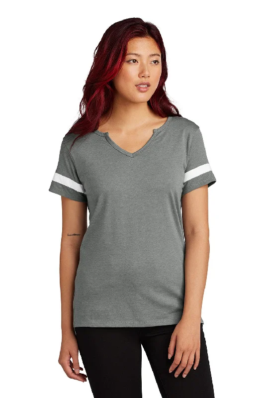 Sport-Tek Womens Halftime Notch Neck Short Sleeve T-Shirt - Heather Vintage Grey/White - COMING SOON