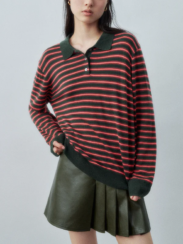 Striped Loose Knitted T-Shirts