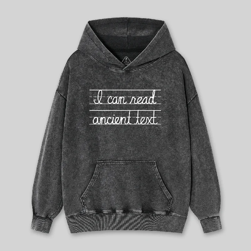 Ancient Text Washed Hoodie