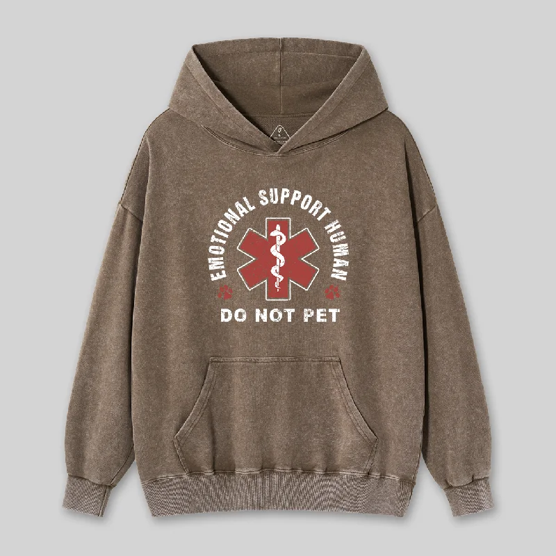 Emotional Support Human Washed Hoodie