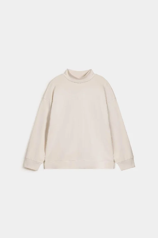 High Neck Interlock Sweatshirt