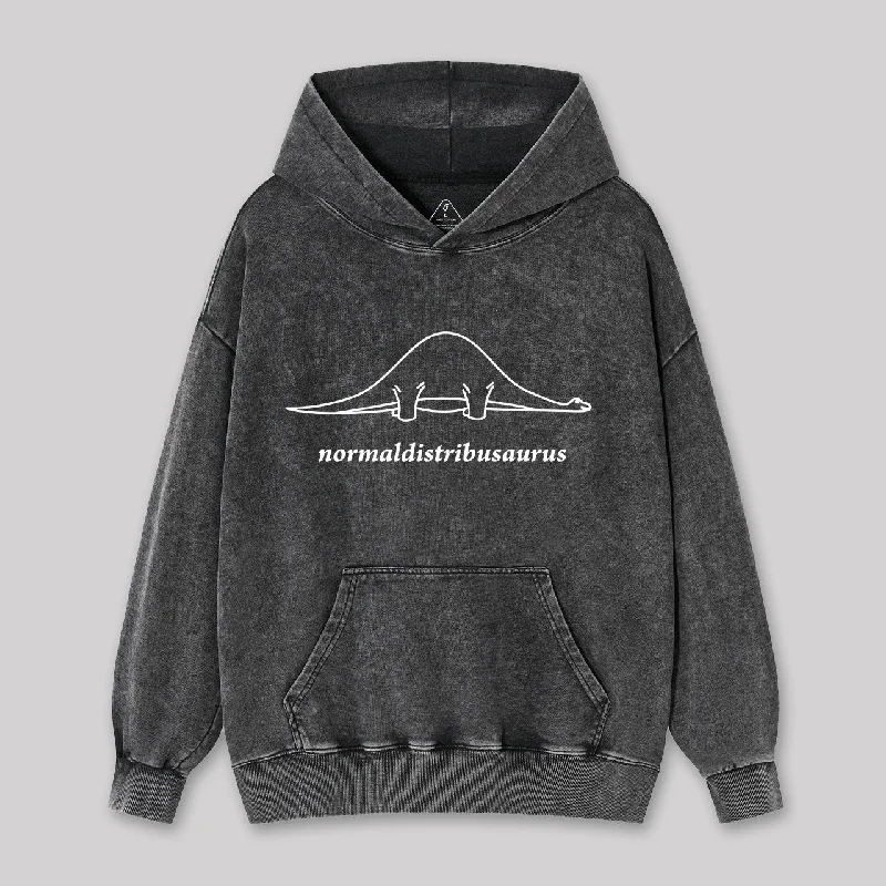 Normal Distribution Dinosaur Washed Hoodie