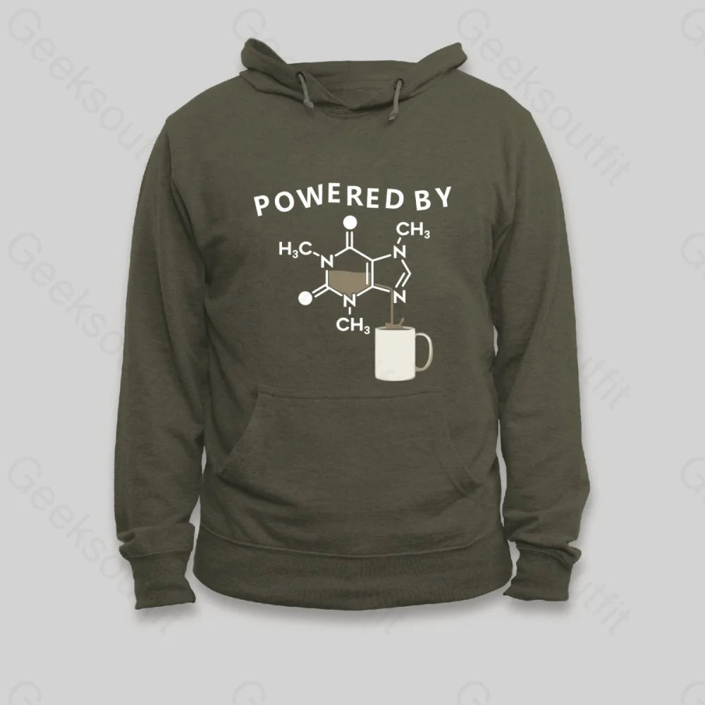 Powered By Caffeine Unisex Geek Hoodie