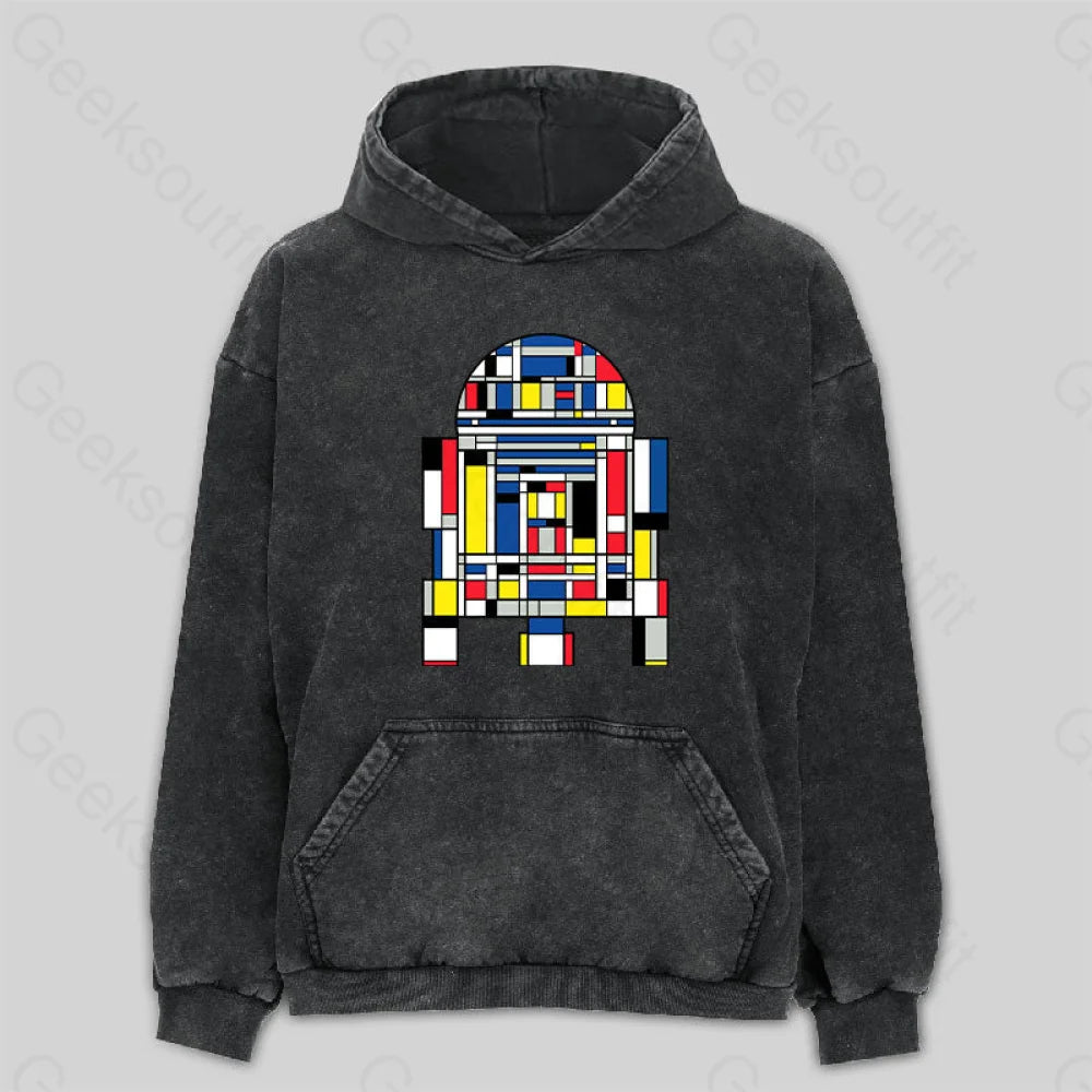 R2D2 Mondrian Washed Hoodie