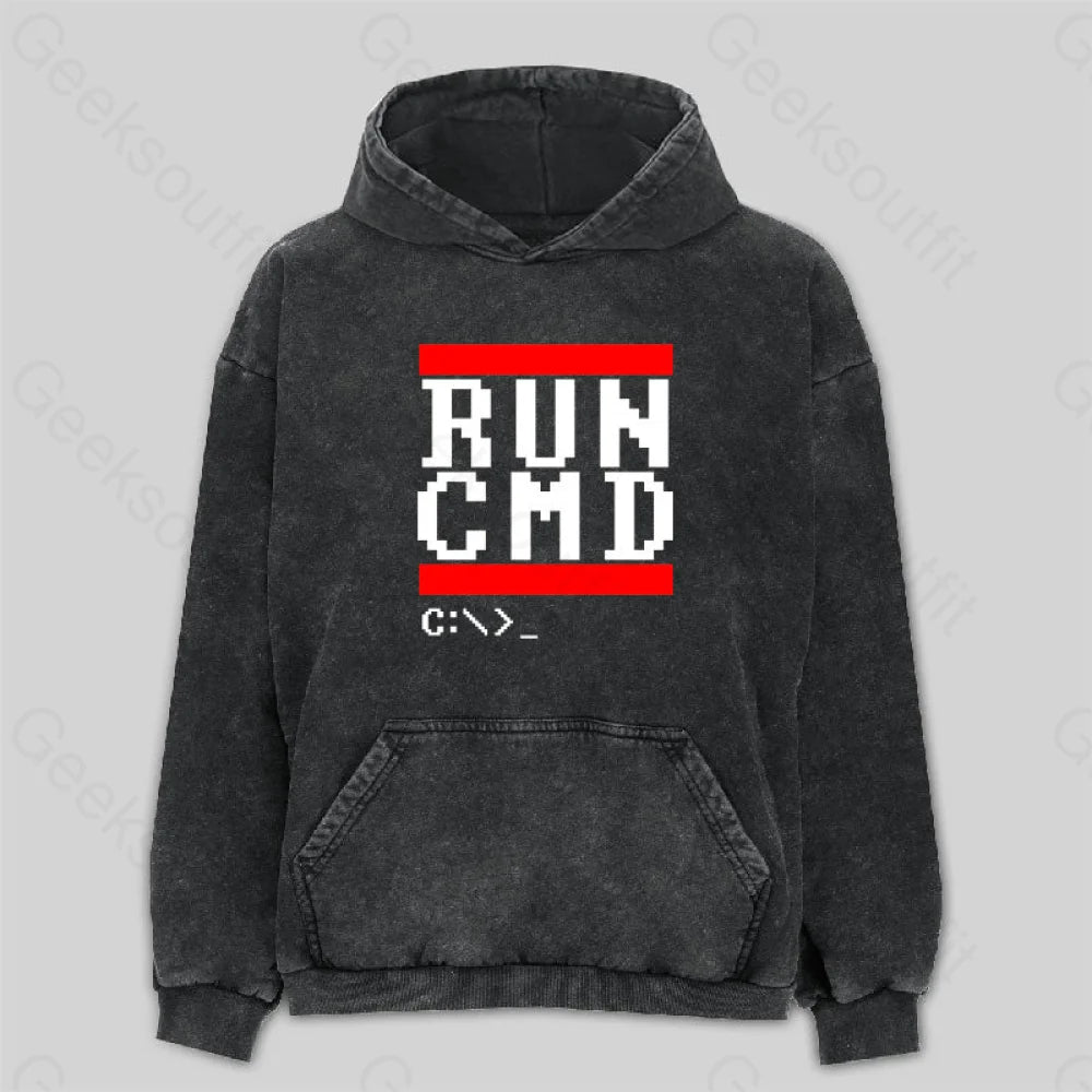 RUN CMD Washed Hoodie