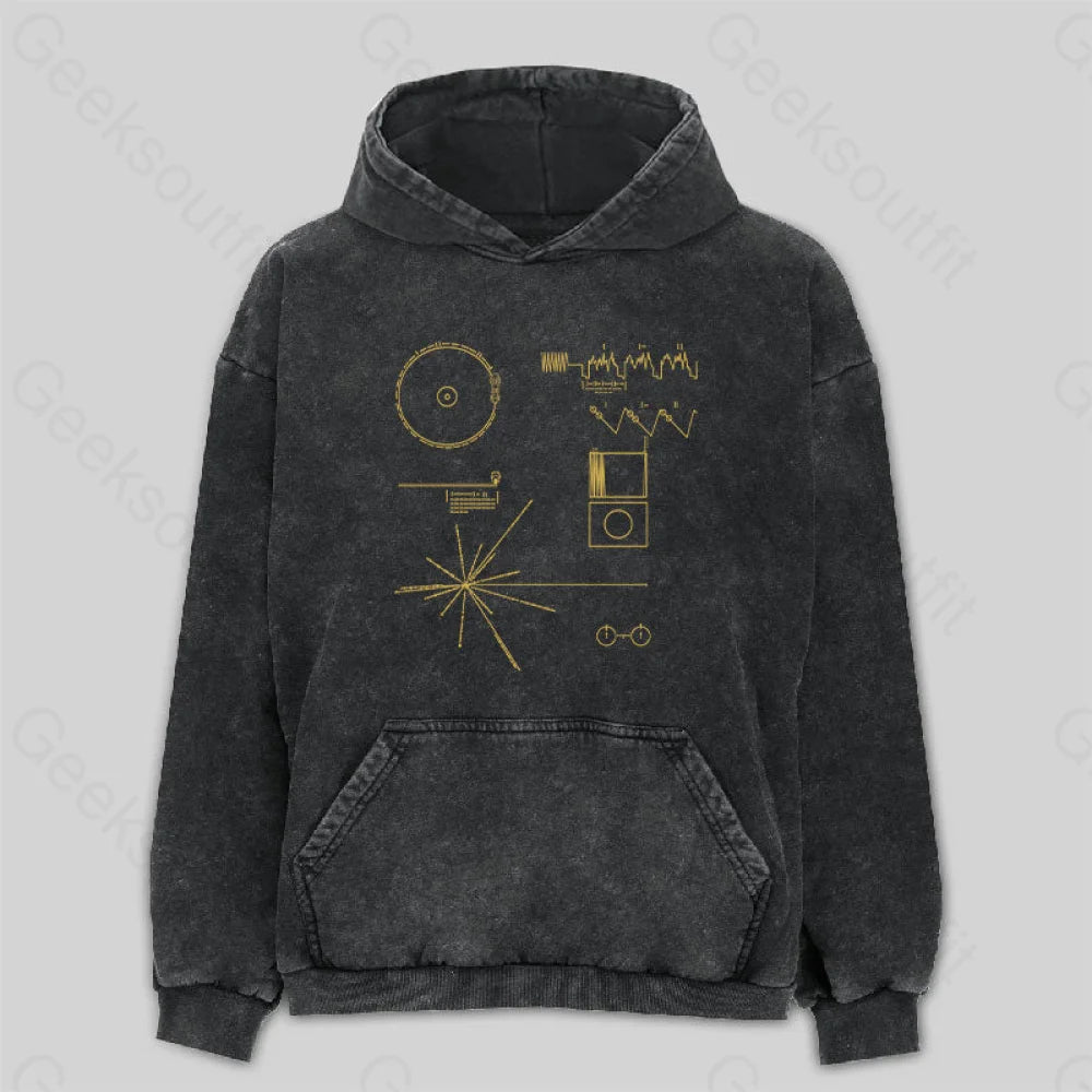 The Voyager Golden Record Washed Hoodie