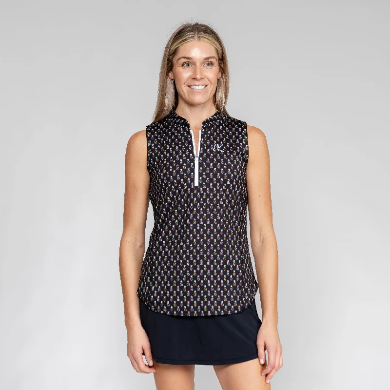 Fineapple Sleeveless Zip | The Fineapple - Black