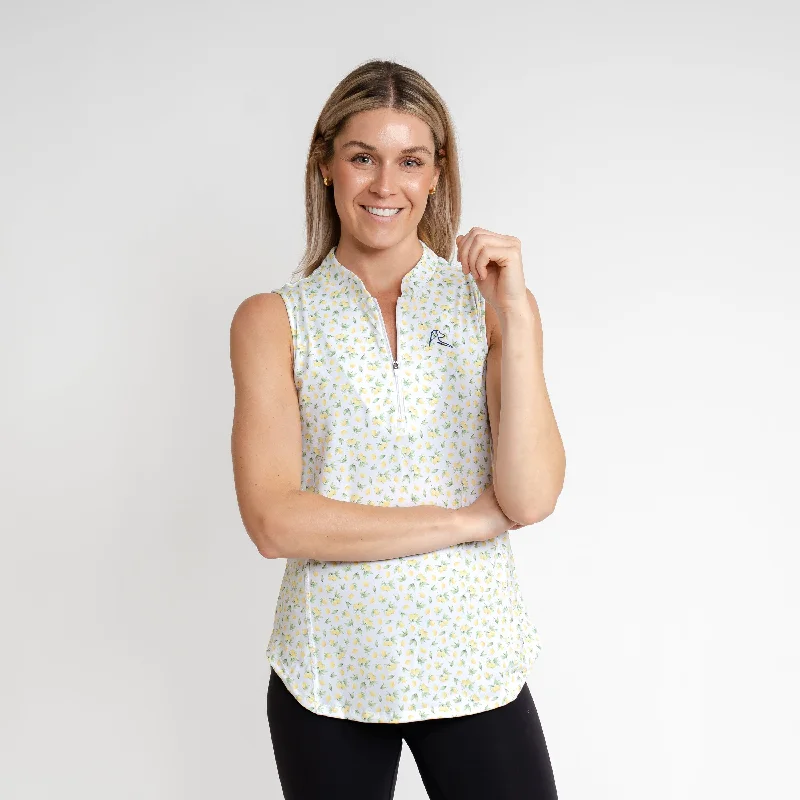 Lemons Sleeveless Zip | The Lemons - White