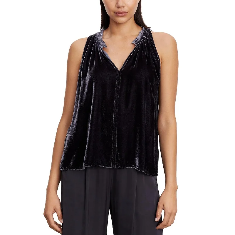 Womens Velvet Sleeveless Shell