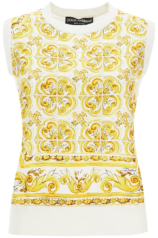 Dolce & Gabbana Women's "Silk Sleeveless Top With Mai