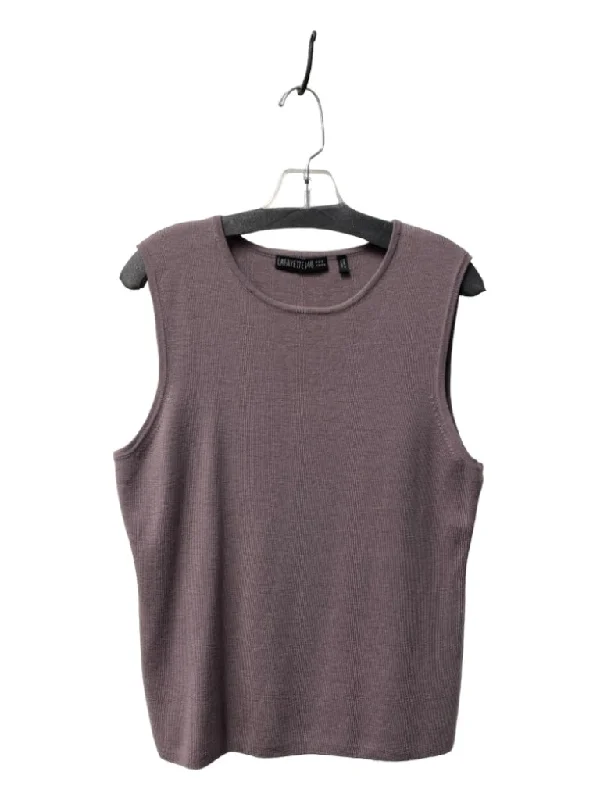 Lafayette Size XXL Mauve Knit Wool Crew Neck Sleeveless Shell Top