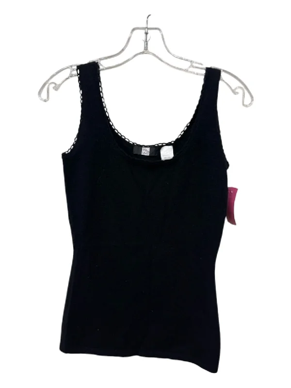 Saks Fifth Ave Size XS Black Cashmere Sleeveless Knit Top