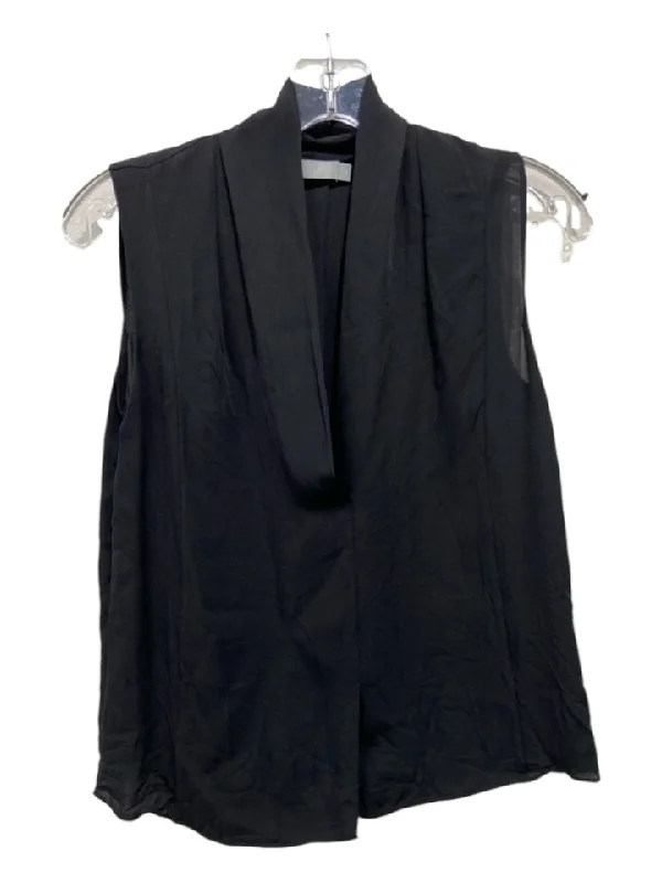 Vince Size XS Black Silk Sleeveless Top