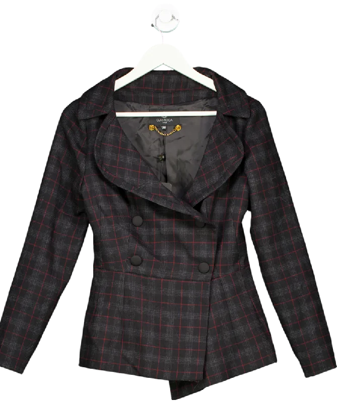 Glamoda Grey Checked Blazer UK 6