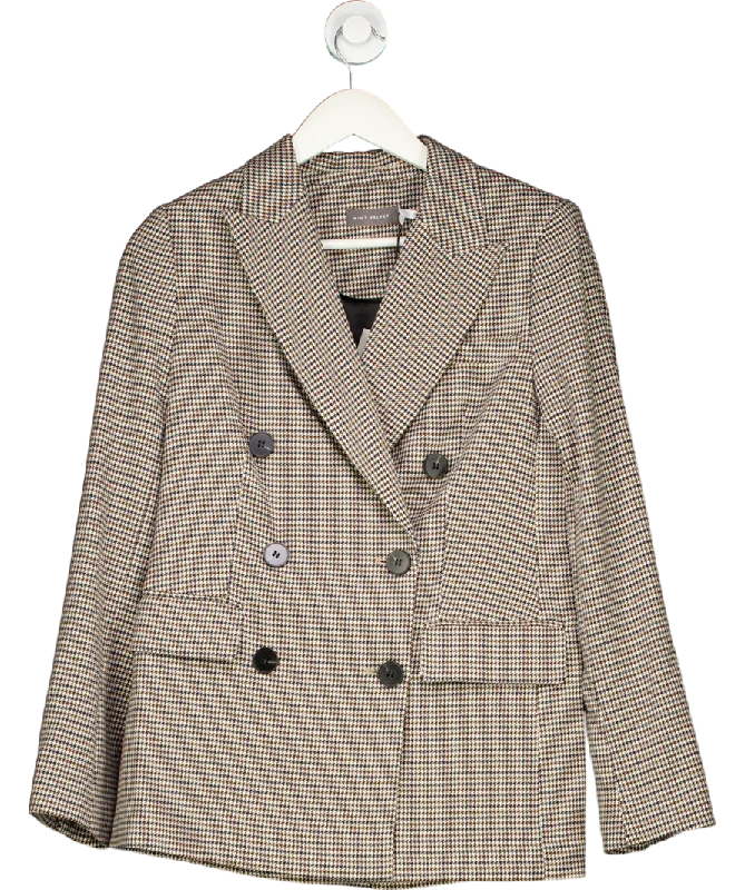 Mint Velvet Brown Neutral Check Blazer UK 8