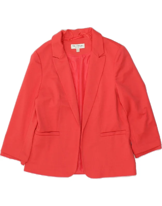 MISS SELFRIDGE Womens Blazer Jacket UK 12 Medium Red Polyester