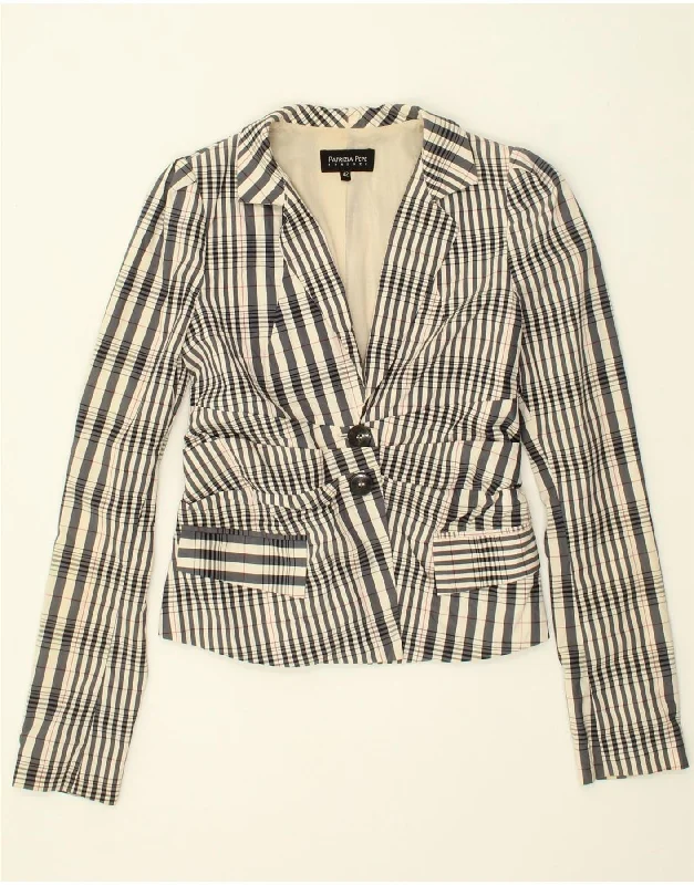 PATRIZIA PEPE Womens Firenze Blazer Jacket IT 42 Medium White Striped