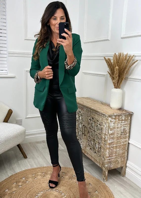 Roberta Green Leopard Lined Blazer